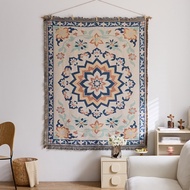 Nordic Sun Totem Wall Tapestry - Boho Woven Hanging Rug with Tassels - Large Backdrop Fabric for Hom
