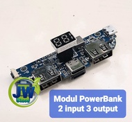 Modul Powerbank LCD 2 input 3 output fast charging (Modul Baru)