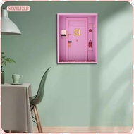 [szxmkj2lp] Gather Purple Wooden Key Holder Wall Mounted with 6 Key Hooks Floating