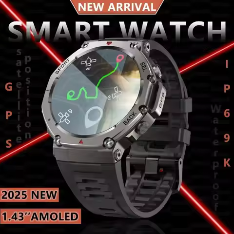 T-Rex 2025 GPS Smart Watch 5 ATM Waterproof For amazfit Built-in Dual-band GNSS Compass Military Spo