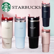 ของแท้พร้อมส่ง แก้วเก็บความเย็น กระติ๊กเก็บความเย็น แก้วแช่เย็น Starbucks 30oz สแตนเลสแท้ หลอดในตัว ฉนวนกันความร้อน 304 cold glass Cold water container