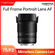 TTArtisan 75mm F2 AF Full Frame Autofocus Lens for Portrait Photography with Sony E A6400 A7RIII ZVE