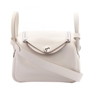【二手】愛馬仕 HERMES Lindy Mini Verso 迷你單肩包 Gris Perle Gris Meyer Gris Perle/Gris Meyer 其他 Lindy Mini Vers