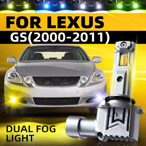 2×Car LED Front Fog Lights Bulbs Dual Color Switchback No Error For Lexus GS S160 S190 GS300 GS350 G