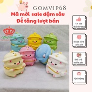 [CERAMIC VIP 68] Pig in Duck Hat, Savings Tube, Cute Piggy Bank, Cute Plaster Pig, Gift, Home Decor