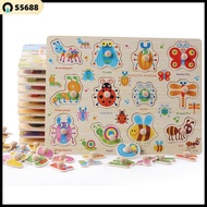 【 Fast shipping 】 Early Learning Wooden Puzzle Board Wooden Jigsaw Puzzle Kid Toy Gift