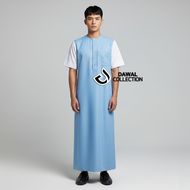 Gamis Syakir Jubah Toyobo Lengan Pendek Sedia Ukuran M sampai 5XL Desain Simpel Bisa COD