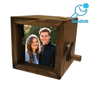 Fosdpa1 Personalized Photo Flip Book Hand Crank Photo Album Personalized Wooden Flipbook Photo Album