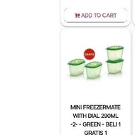 Tupperware Mini Freezer mate 2pc Freezer Container/