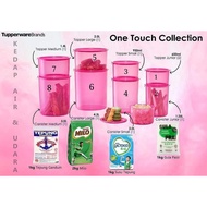 Tupperware One Touch Canister / One Touch Topper (1) 600ml/950ml/1.25L/1.4L/2L/3L/4.3L Pink