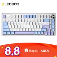 AULA LEOBOG Hi75 75% Mechanical Keyboard 81 Keys Wired Hot Swap RGB Gasket Structure With Knob Custo