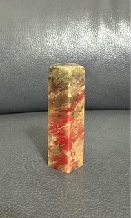 0149. 精品天然昌化老坑雞血石印章連錦盒