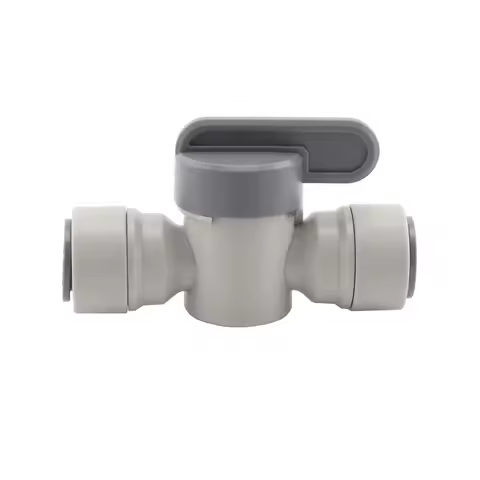 3/8" OD Tube Tap Shut off Ball Valve Plastic Quick Fitting Connector Aquarium RO Water Filter Homebr