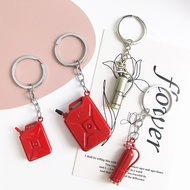 Metal Simulated Fire Extinguisher Form Key Ring Fashion Red Color Oil Drums Shape Key Ring Fire Promotion Gifts Souvenir