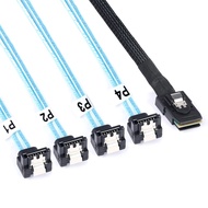 ADCAUDX Mini SAS to SATA Cable: 0.5M SFF-8087 to SATA Mini SAS Breakout Cable SFF8087 to SATA 90 Deg