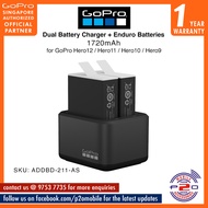 GoPro Dual Battery Charger + Enduro Batteries for GoPro HERO12 / HERO11 / HERO10 / HERO9 (Hero 12 / Hero 11 / Hero 10 / Hero 9) SKU: ADDBD-211-AS