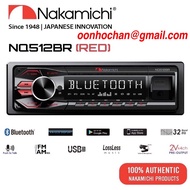 NAKAMICHI NQ512BR -RED- VA-LCD DISPLAY SINGLE DIN USB / AUX / BLUETOOTH / EQ APP CONTROL IOS AND AND