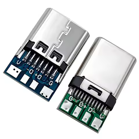 10pcs USB 3.1 Type-C Connector 12Pin Female 24 Pins Male Socket Receptacle Adapter to Solder Wire & 