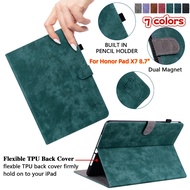For Honor Pad X7 Cover 8.7" Magnetic Wallet Card Slot Leather Flip Smart Case Protector Cover For Hu