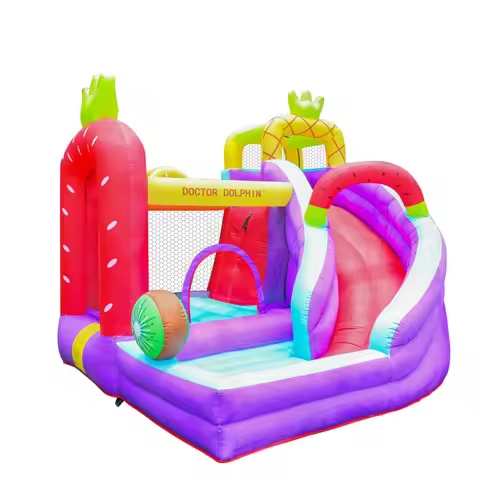 Hot Sale Fruits Theme Bounce House Castle With Slide and Ball Pool Inflatable Bouncy House Jumping C