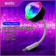 Led Projection Light Dj Stage Lighting Party Auto Rotating Usb Mini Disco Ball Lights Rgb Colorful Car Atmosphere Lamp welo.my