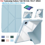 For Samsung Galaxy Tab S6 Lite 10.4'' 2024 2022 2020 Tablet Case Galaxy Tab P625 P619 P615 P610 Clear Acrylic Multi Fold Y-Bracket