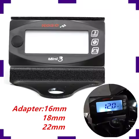 KOSO Mini Style Instruction LED Display Meter KOSO MINI 3 (Water Temp+Volt Meter+Time) for Racing an