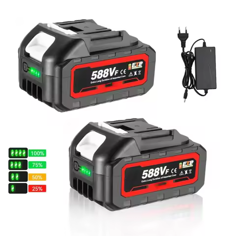 588VF Rechargeable Lithium Battery 22900mAh Battery High Capacity Indicator for Makita 18V Electric 