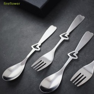 [fireflowerM] 1Pc/Set Heart-shaped Stainless Steel Coffee Stirring Spoon Dessert Ice Cream Spoon Sco