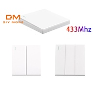 DIYMORE AutoGate Door 433Mhz Wireless RF Remote Control Switch 1/2/3 Way Wall Panel Transmitter Safety Automatic door Smart Remote Control Switch For Light Lamp