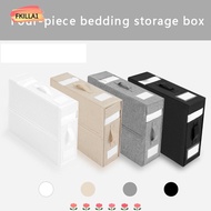 FKILLAONE Foldable Bedding Organizer, Bedding Storage Zipper Bed Sheet Set Storage Box, Convenient L