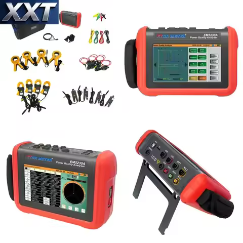 XXT ETCR EM5230A 7in Touchscreen 3V4A 51 Order THD Flicker Power Quality Power Quality
