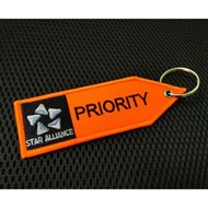Premium STAR ALLIANCE PRIORITY Keychain Tag – Airline Aviation Travel Collectible Luggage Key Ring f