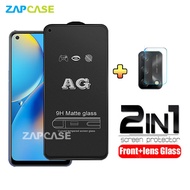 2in1 Tempered Glass Anti Glare Oppo A74 4G Free Tempered Glass Camera