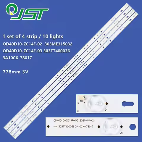 New 4pcs LED L40F3302B OLT-40112 LC40T440FL LE40F16 OD40D10-ZC14F-02 303TT400035 0D40D10-ZC14F-03 30