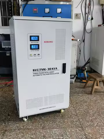 High Quality 12kw 15kw 20kw 30kw 3 Phase 380v 400v 415v 440v Servo Type Voltage Stabilizer With Digi