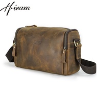 Genuine Leather Men Sling Shoulder Bags High Quality Retro Crossbody Messenger Bags Male Travel Bags
