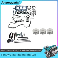 B38 B15A Engine Cylinder Head Gasket Set Timing chain kit For 1.5L 13-20 BMW 3116i 118i 216i 218i MI