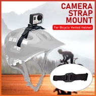 Vented Bike Helmet Adjustable Action Camera Strap Mount with Quick Release Adapter for Bicycle Vlog