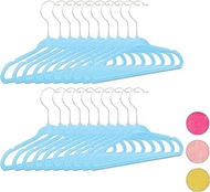 Relaxdays Children's Clothes Hangers, HBT 18 x 28 x 0.5 cm, Turquoise Children's Clothes Hangers, Se