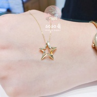 ✑star jewelry10k gold star pentagram stud earrings earrings necklace collarbone chain soso rabbit Ja