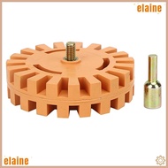 ELAINE Rubber Eraser Wheel for Drill, 4 Inch Rubber Decal Remover Eraser Wheel, Knobby Slotted Edge 