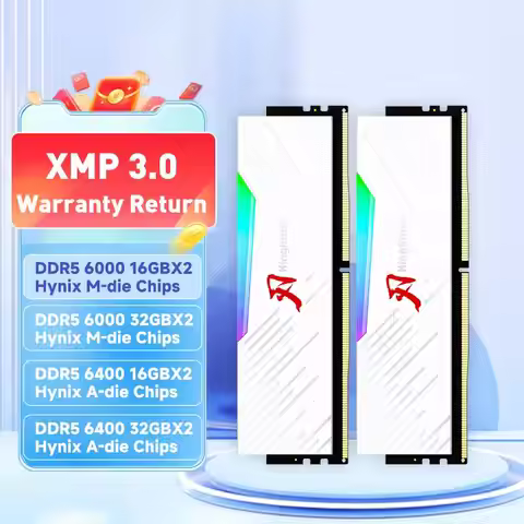 US.EU KingBank Brand series DDR5 RGB RAM Memory DDR5 RAM PC 16GB 32GB 64GB 6000MHz 6400 MHz RAM for 