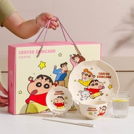 Crayon Shin-Chan Ceramic Rice Bowl Cute Plate Set Household Tableware Children's Gift One Person Foo