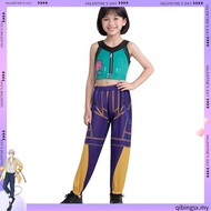Fast Shipping  New Girl Demon Hunter Pop Singer Halloween Costume Stage Outfit demon slayer cosplay 