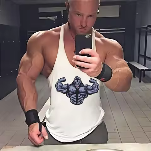 Men's Thin Strap Gym Sleeveless Vest - Breathable Solid Camisole for Sports Fitness, Ideal for Weigh