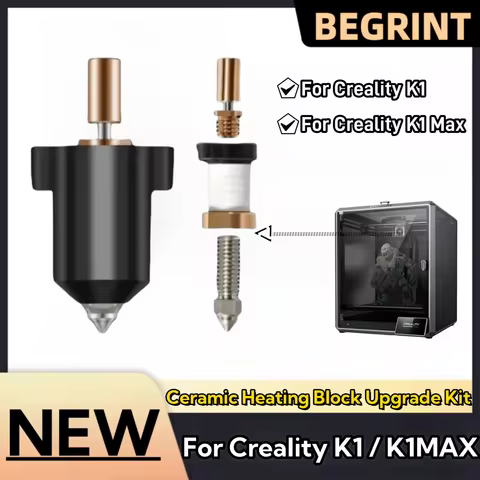 For Creality K1 / K1 Max Hotend Kit Ceramic Heating Block Nozzle 300°C Extruder High Speed High Flow