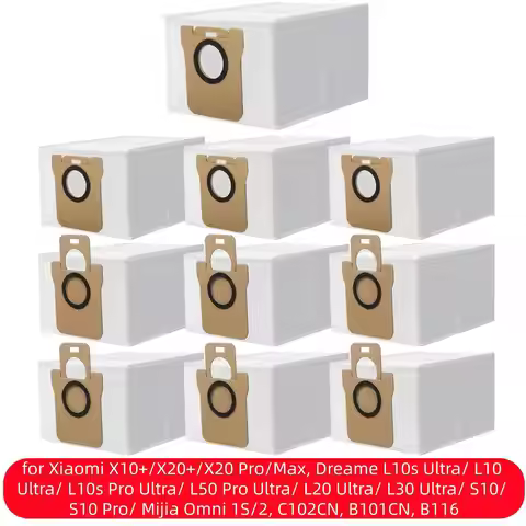 Dust Bags For Xiaomi Robot Vacuum X10/ X10+/ X20+/ X20 Pro/ X20 Max/ M30/ M30 Pro/ M30S/ M40/ B116/ 