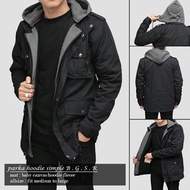 Jaket parka hoodie pria bgsr/parka hoodie simple/parka pria/jaket keren/parka hoodie polos/jaket par
