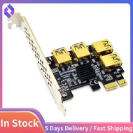 PCI-E 1 to 4 Expansion Card PCI-E 1X to PCI-E 16X 4 Port USB3.0 Graphics Adapter Expansion Card for 